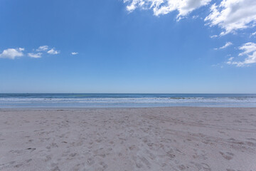 Peaceful small waves coming to shore in Florida