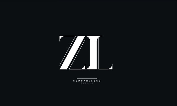 ZL Letter Logo Alphabet Design Icon Vector Symbol