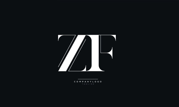 ZF Letter Logo Alphabet Design Icon Vector Symbol