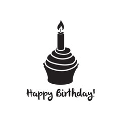 birthday card with cupcake