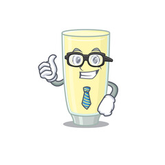 cartoon drawing of screaming orgasm cocktail Businessman wearing glasses and tie