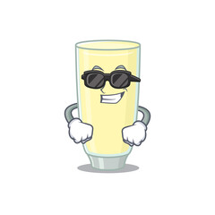cartoon character of screaming orgasm cocktail wearing classy black glasses