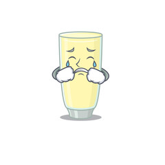 Caricature design of screaming orgasm cocktail having a sad face