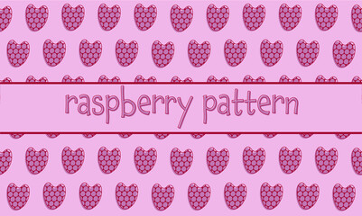 Seamless Raspberry Pattern Vector