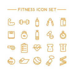 set of fitness icons