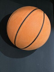 basketball on black background.