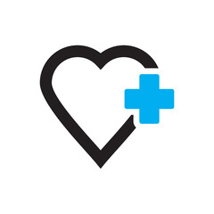 Fototapeta premium heart medical icon,medical icon vector