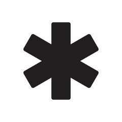 star of life icon,medical icon vector