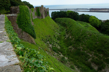 Fototapeta na wymiar Defense Walls Dover Castle