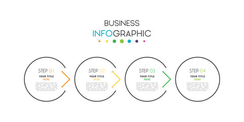 Business infographic element with options, steps, number vector template design