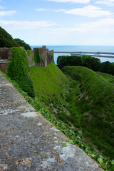Fototapeta na wymiar English Channel from the Dover Castle Defense Walls
