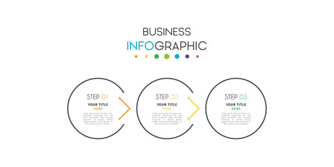 Obraz premium Business infographic element with options, steps, number vector template design