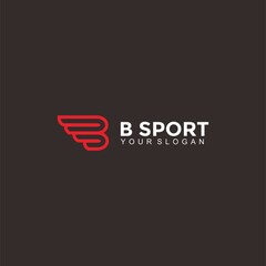 an abstract logo that forms the B initial of letter, suitable for fitness companies, sports, shop sports, product shoes, sports equipment products, t-shirts, © ENDAH