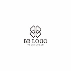 monogram logo formed from initials letters looks elegant, simple, luxurious, suitable for companies such as fashion, beauty products, hotels, retail, and others