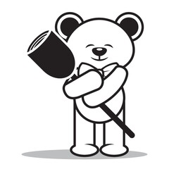 teddy bear with flower