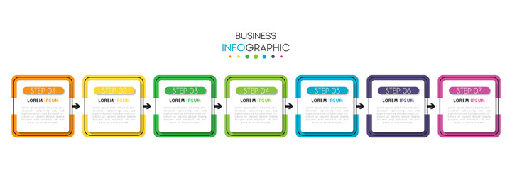 Business infographic element with options, steps, number vector template design
