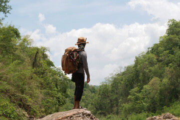 hiker with backpack
