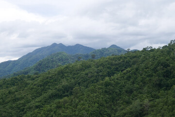 mountain landscape with clouds