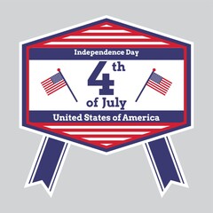 usa independence day badge