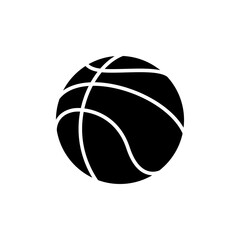 basketball icon glyph style design