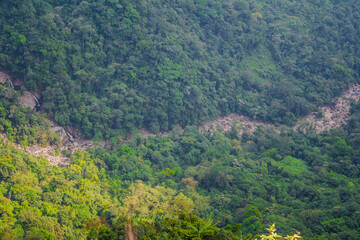 Seven sisters waterfalls near the town of Cherrapunjee in Meghalaya, North-East India.
