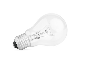 Incandescent lamp, isolated on white background
