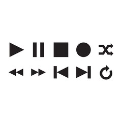 collection of media player icons