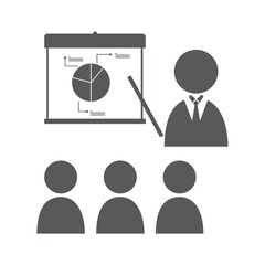 businessman giving presentation