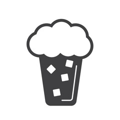 beer glass with froth