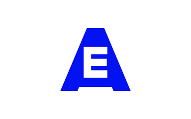 EA or AE Letter Initial Logo Design, Vector Template