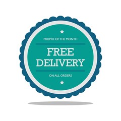 free delivery label