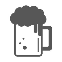 beer mug with froth