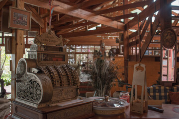 old wooden house in the village