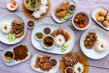 Thai food special dishes mix
