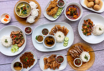 Thai food special dishes mix