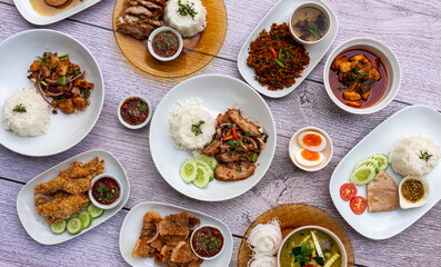 Thai food special dishes mix