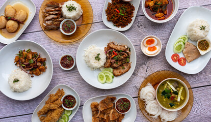 Thai food special dishes mix