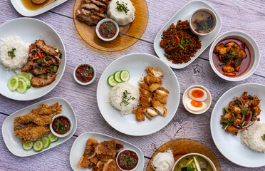 Thai food special dishes mix