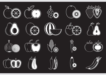 collection of fruits and vegetables