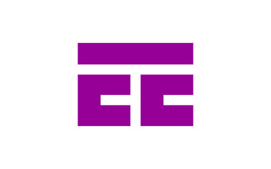 EE or E Letter Initial Logo Design, Vector Template