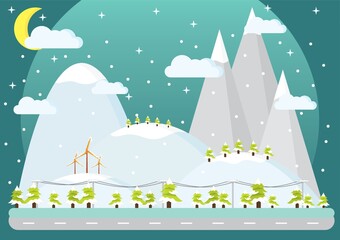 landscape during winter