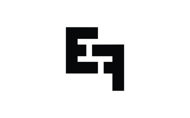 EF or FE Letter Initial Logo Design, Vector Template