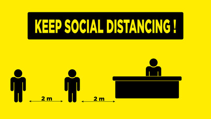 Social distancing, keep distance in public society people to protect from COVID-19 coronavirus outbreak spreading concept