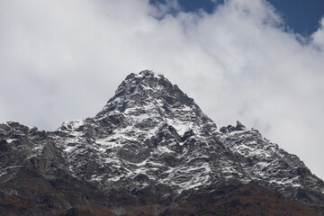 snow covered mountains