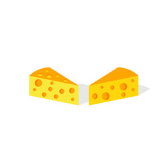 Cheese flat design. Food and drink. Abstract