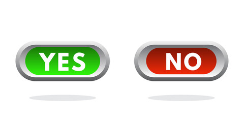 Yes No button unique design. Perfect for web icon, persentation template, etc. Vector eps 10