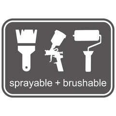sprayable + brushable badge