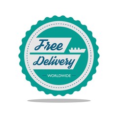 free delivery label
