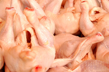 Fototapeta na wymiar Raw chicken fresh from slaughter house