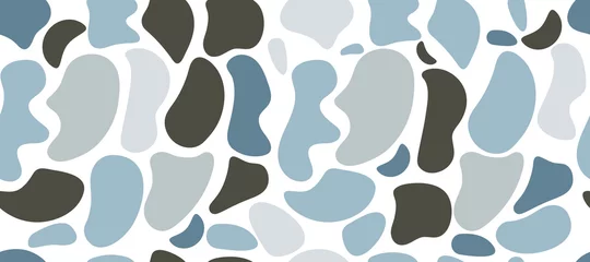 Printed kitchen splashbacks Organic shapes Color spots, seamless random pattern with organic shapes